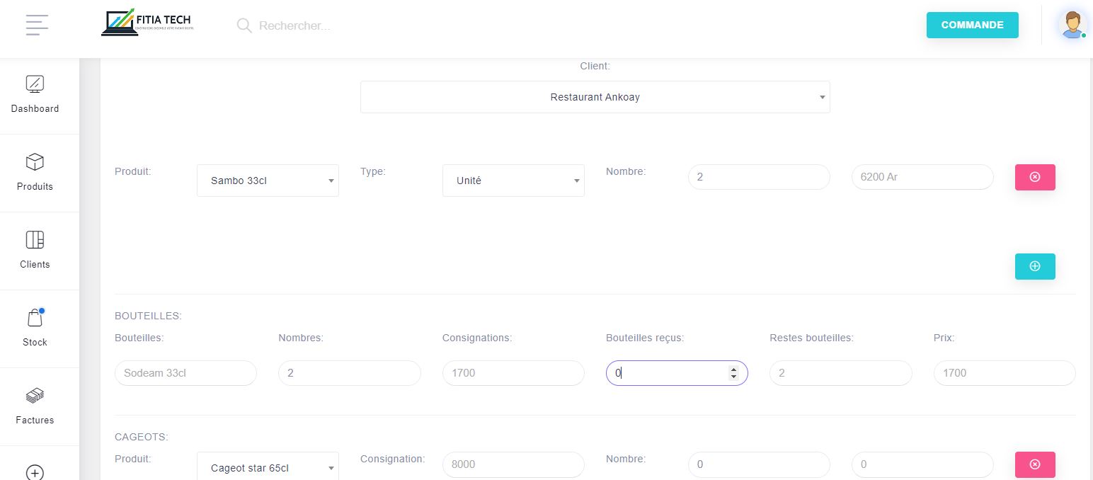 Développement d'application de gestion de stock par FitiaTech