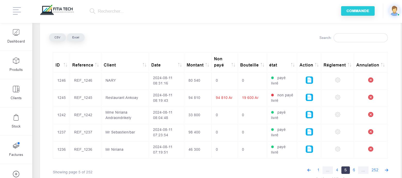 Développement d'application de gestion de stock par FitiaTech